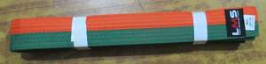 חגורה קראטה/ג'ודו כתום ירוק 310 ס"מ JUDO BELT LMS 