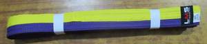 חגורה קראטה/ג'ודו סגול צהוב 260 ס"מ JUDO BELT LMS 