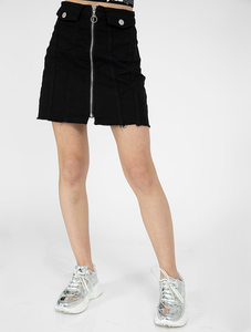 חצאית דריל עם רוכסן וכיסים