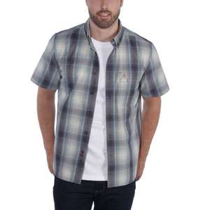 104332 חולצה משובצת ESSENTIAL שרוול קצר צבע כחול אבן ®Carhartt 