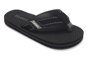 כפכפים אצבע לבנים בצבע שחור KEDMA