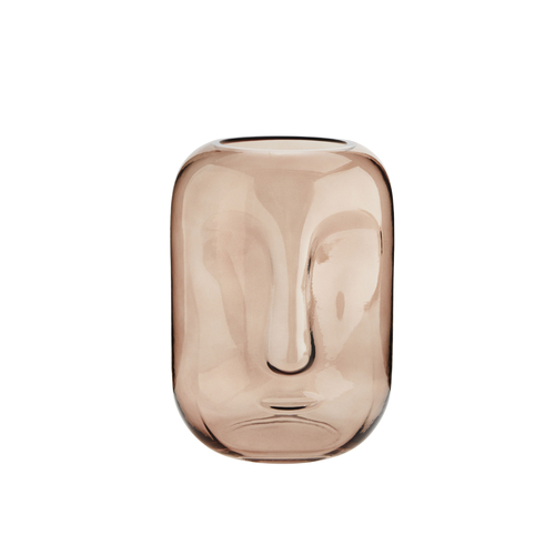 אגרטל זכוכית Moo - זכוכית רוז 1930504R ק' 18 ג' 25 ס