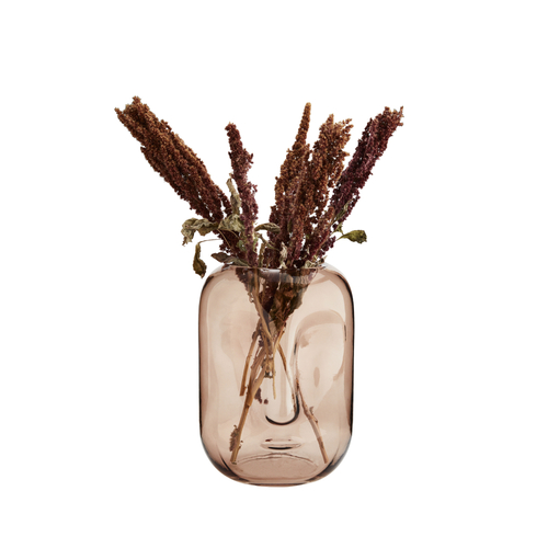 אגרטל זכוכית Moo - זכוכית רוז 1930504R ק' 18 ג' 25 ס