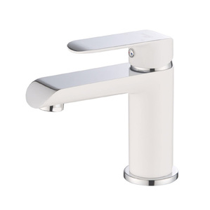 ברז קבוע יהלום לבן בשילוב ניקל לכיור רחצה 8701