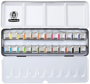 צבעי מים שמינקה אקדמי 24 חצאי קוביות Schmincke