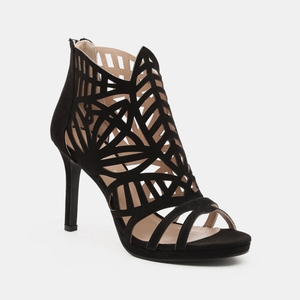  נעלי עקב סטילטו גבוהות בצבע שחור מטאלי Seventy Nine 