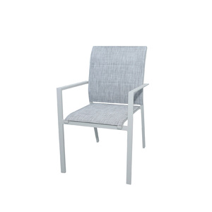 כסא אלומיניום עם ידיות - ריהוט גן - דגם דבלין מיליון כסאות