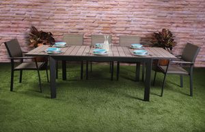 סט שולחן וכסאות לגן ולמרפסת - דגם דוריס מיליון כסאות