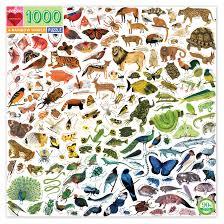 חיות בצבעי הקשת-פאזל 1000 חלקים EEBOO