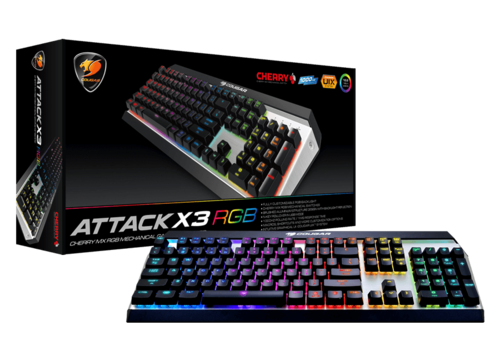 מקלדת גיימינג מכנית Cougar Attack X3 Cherry MX Red RGB