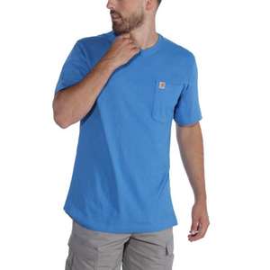 104266 חולצת טי קלה עם כיס צבע צבע כחול אמיץ ®Carhartt