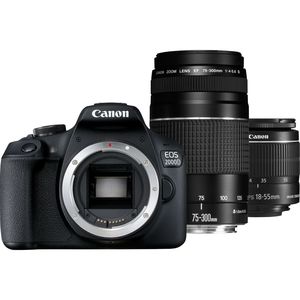 Canon EOS 2000D + 18-55 IS + 75-300 קרט