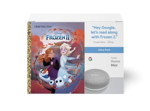 Google Home Mini (Chalk) & Disney Frozen II Book Bundle גוגל