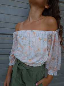 טופ פרחוני ציפקות