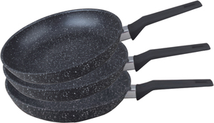 סושף סט 3 מחבתות 20/24/28 ס"מ שחור La Kitchenette