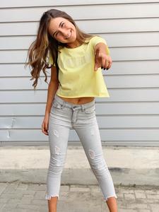 סקיני 7/8 עם קרעים