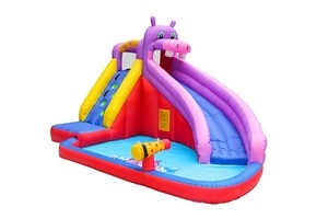 מתנפח לחצר דגם 63100 מגלשה , קיר טיפוס ובריכת מים