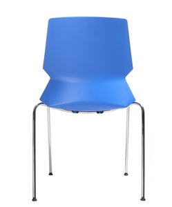 מריוס כסא אירוח והמתנה - שלד ניקל 4 רגליים ,מושב פלסטיק מעוצב -נערם