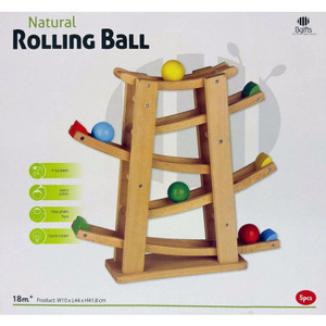 מדרון כדורים מעץ