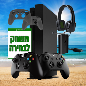 XBOX One X BLACK 1TB אקס בוקס וואן איקס חבילת זהב! מייקרוסופט