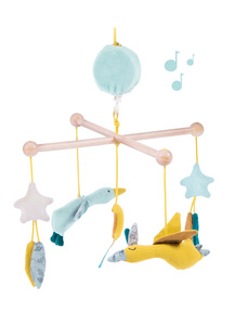 מובייל עץ מנגן - אולגה והאווזים MOULIN ROTY