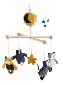 מובייל עץ מנגן - חתולים