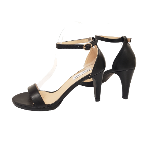 סנדלי עקב לנשים בצבע שחור - BIANKA 