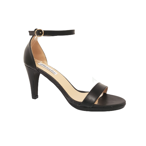 סנדלי עקב לנשים בצבע שחור - BIANKA 