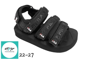 סנדלים לילדים רצועות בצבע שחור  פילה - 22-27 - FILA