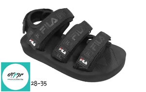 סנדלים לילדים רצועות בצבע שחור  פילה - 28-35 - FILA