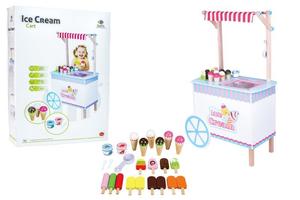 צעצועי עץ לתינוקות עגלת גלידה 