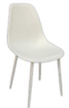 חוגי - כסא אירוח/המתנה מעוצב מושב פלסטיק אדום רגל מתכת אדומה