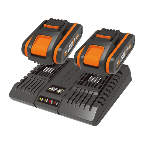 מסור שרשרת נטען  40Vּ + שתי סוללות 20 V 2.0AH WORX ומטען מהיר  WG381E.9