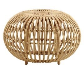 מודיס שולחן אירוח מעוצב- רטאן מעובה - צבע טבעי - קוטר 55 סמ גובה 35 ס"מ