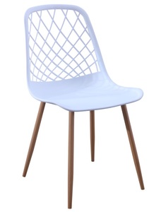 ריצ'י כיסא המתנה פלסטיק אדום רגליים מתכת שחור