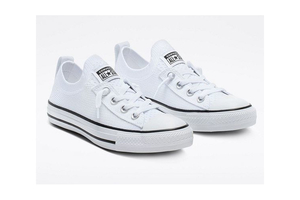 נעלי סניקרס אולסטאר בד סרוג בצבע לבן CONVERSE