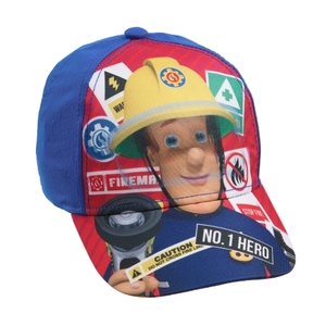 כובע קיץ כחול עם מצחייה מעוצב בדמות סמי הכבאי אנונימה