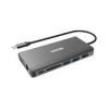 תחנת עגינה אוניברסלית  UNITEK uHUB O8+ 8-in-1 USB3.1 Type-C  D1019A   