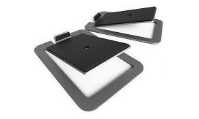 מעמדים לרמקולים   Kanto S4 Desktop Speaker Stands for Midsize Speakers, Stainless Steel