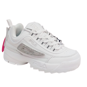נעלי פילה דיסרפטור לילדים בצבע לבן עם פאצ