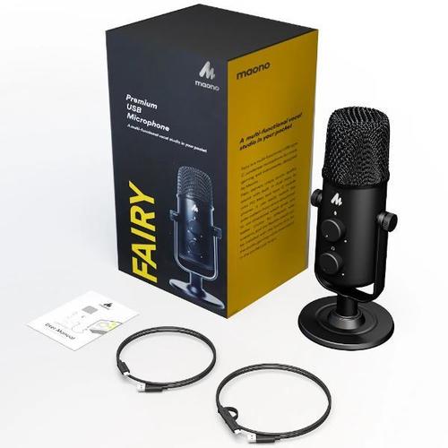 MAONO FAIRY AU-903 - מיקרופון USB שולחני בעל שני מרקמי קליטה