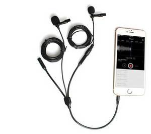 מיקרופון דש כפול עם יציאת אזניות מובנית MAONO AU-303