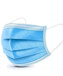מסכה לפנים, מארז 50 מסכות כירוגיות לפנים נגד חיידקים אנטי בקטריאלית רפואית 3 שכבות צבע כחול 