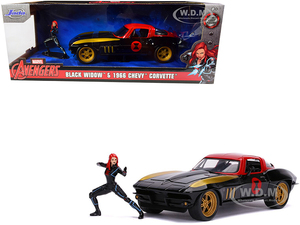 1966Chevrolet Corvette with Black Widow from "Avengers" "Marvel" Series