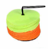 כיפה שטוחה צהוב/כתום/לבן/שחור