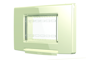 מסגרת מוגנת מים IP-55 לקופסא מלבנית לבנה 3 מודול ניסקו