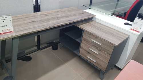 פסי - שולחן מחשב כולל שלוחה רתומה משולבת ארגז מגירות ימין/שמאל