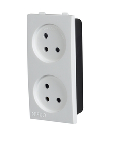 שקעי חשמל HOME & OFFICE זוג שקעי כח אדום UPS ניסקו