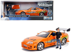 Toyota Supra Metallic Orange with Brian from "Fast & Furious" Movie