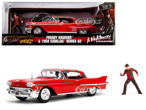 1958Cadillac Series 62 Red with Freddy Krueger from "A Nightmare on Elm Street" Movie